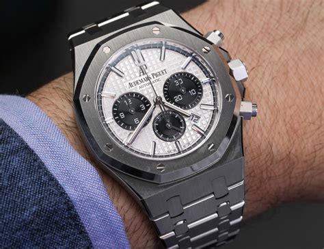 audemars piguet royal oak white chronograph|audemars piguet royal oak prices.